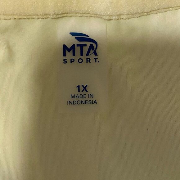 MTA Sports, NWT, women's lemon yellow, 1X, sleeveless tank top with zipper. - Picture 4 of 6